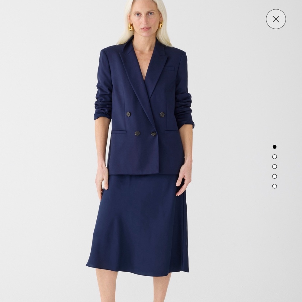J Crew Gwyneth slip skirt - navy - large - exc condition